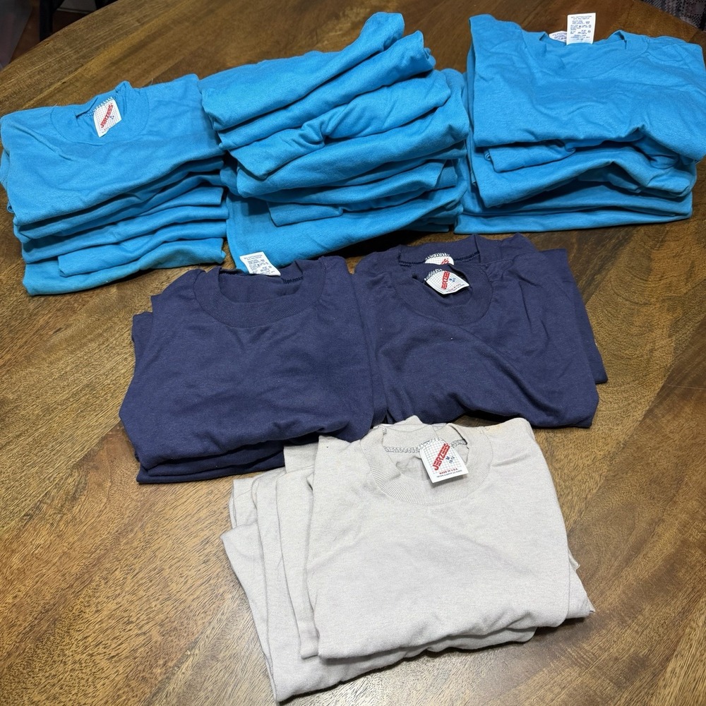 Vintage 90s Jerzees Kids Youth Blank T Shirt Lot 39 Total